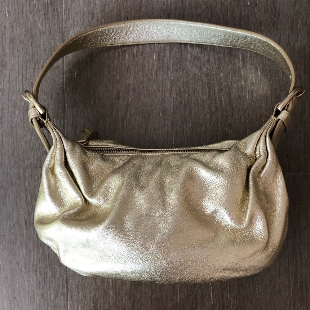 Metallic Gold Small Shoulder Bag